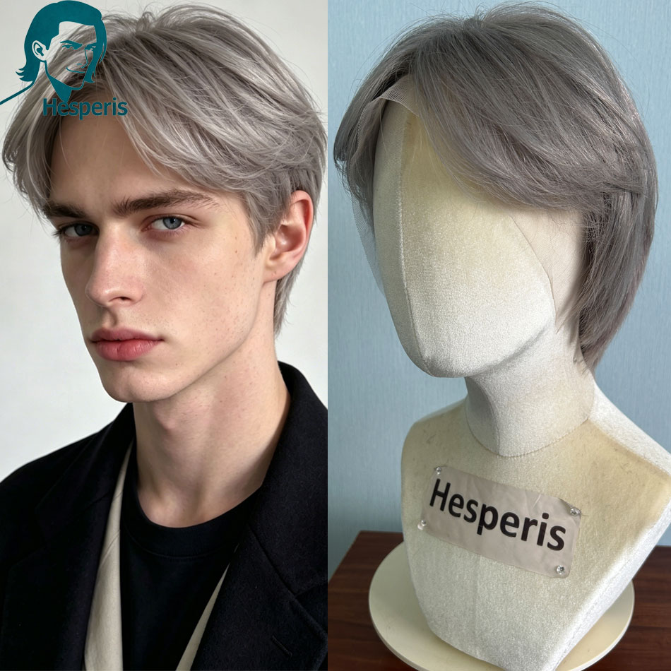 Hesperis Brazilian Remy Grey C - Pre Parted 13X4 Lace Front Bob Wig recension och pris