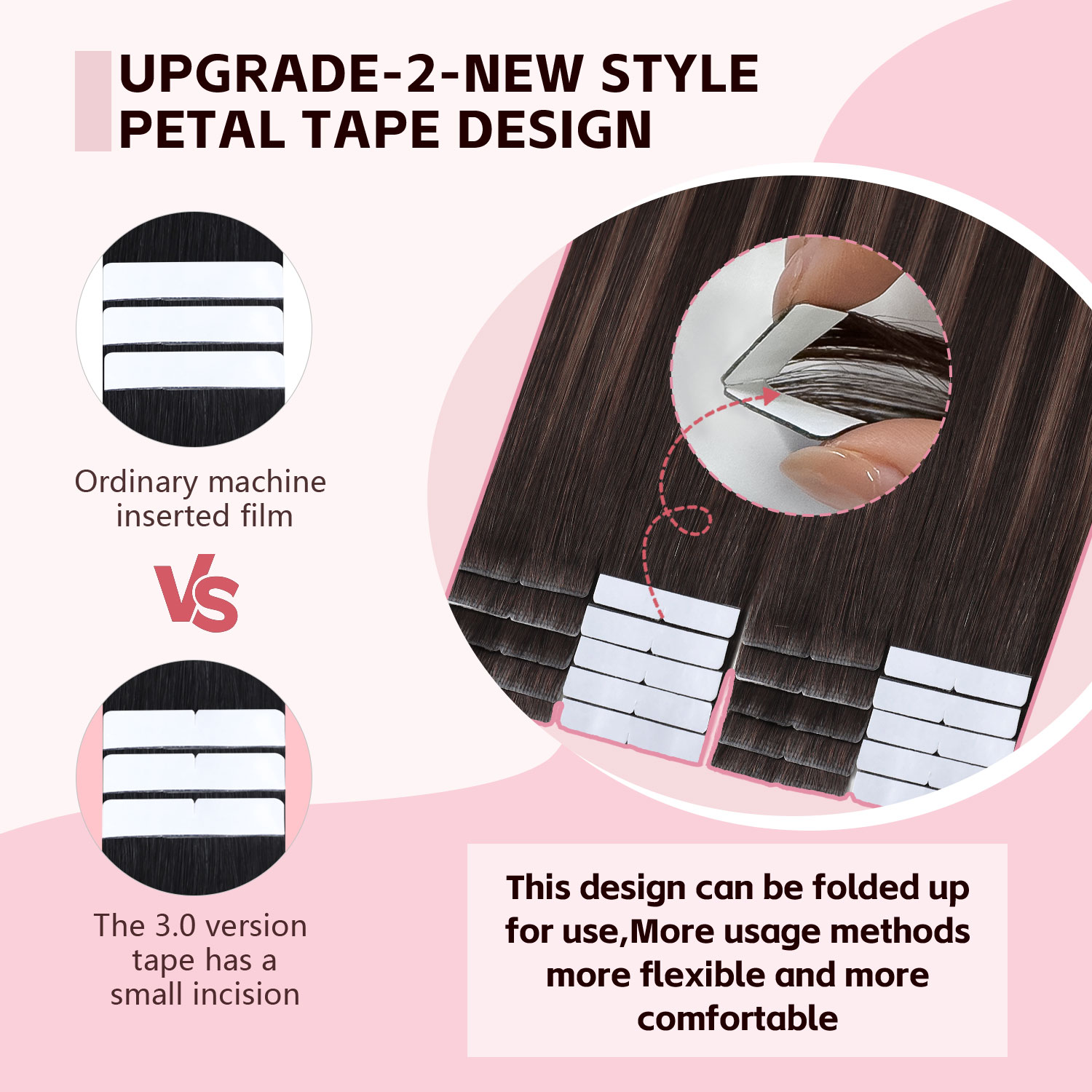 Sweetmet Invisible Tape Hair E - Invisible Tape In Extensions Real Hair recension och pris