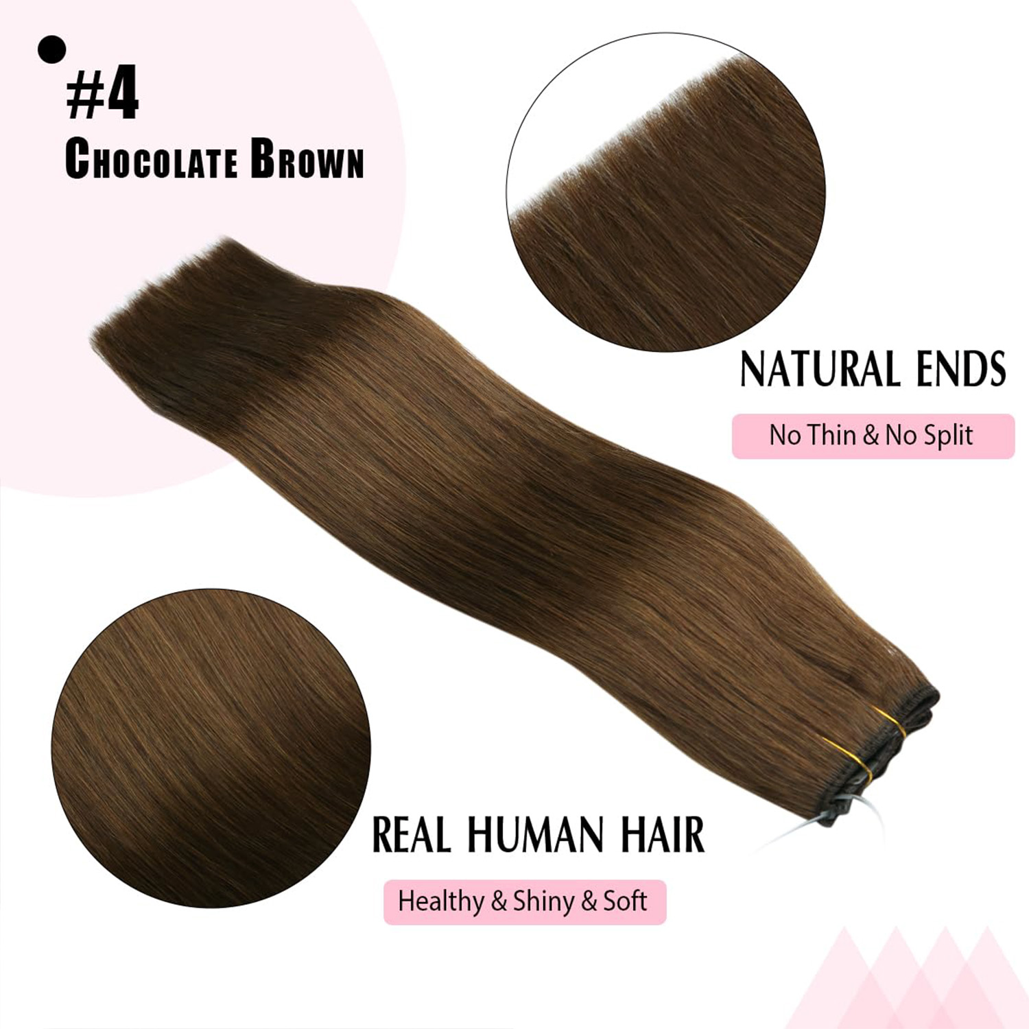 Invisible Halo Hair Extensions - Seamless Clip In Hair Extensions Human Hair recension och pris