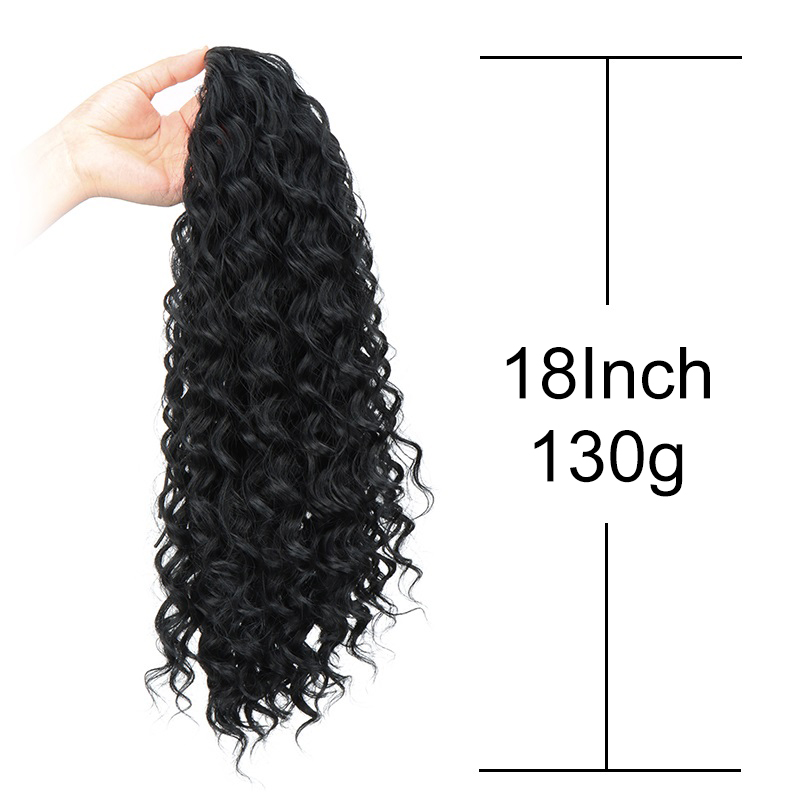 Synthetic 18Inch Long Kinky Cu - Drawstring Afro Curly Puff Ponytail recension och pris