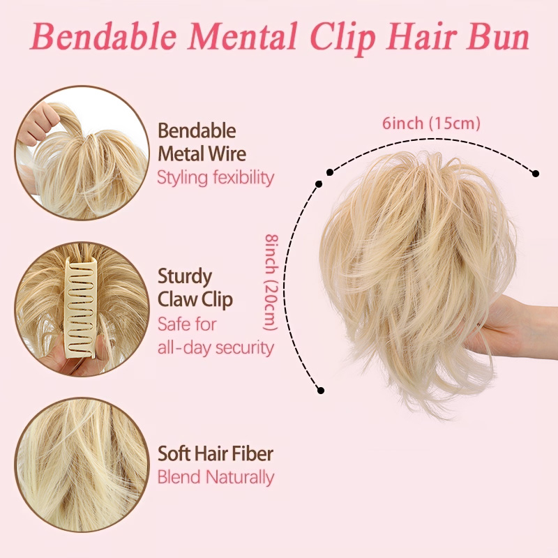 Synthetic Claw Clip Ponytail E - Claw Clip Messy Bun Hair Piece recension och pris