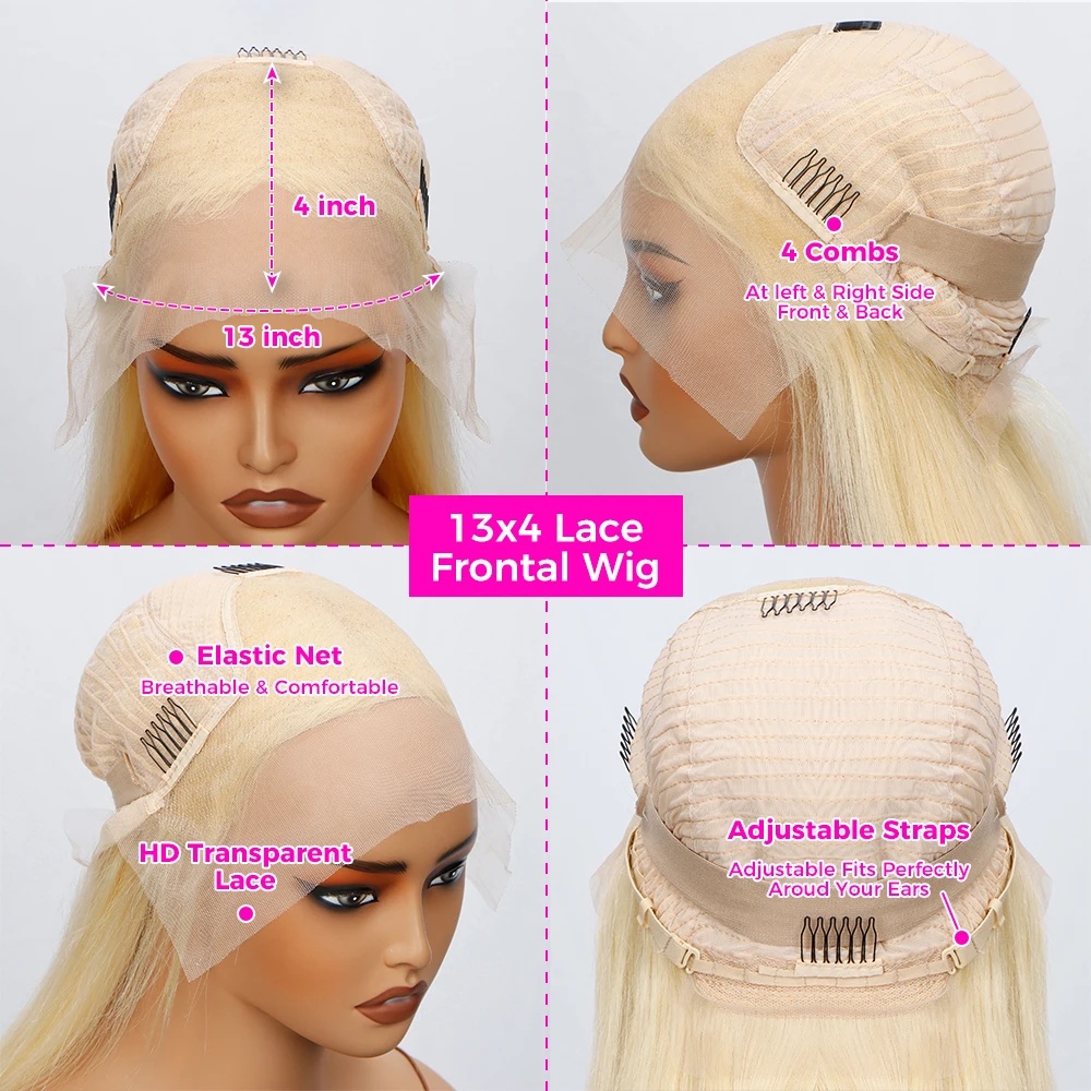 Honey Blonde Bob Wigs Human Ha - Glueless Wear And Go Human Hair Wig recension och pris