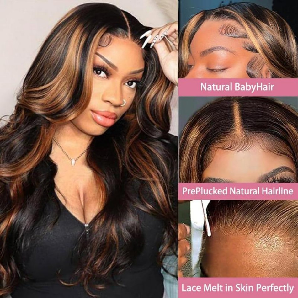 P1B30 Body Wave Human Hair Wig - Hd Lace Frontal Wig Human Hair Pre Plucked recension och pris