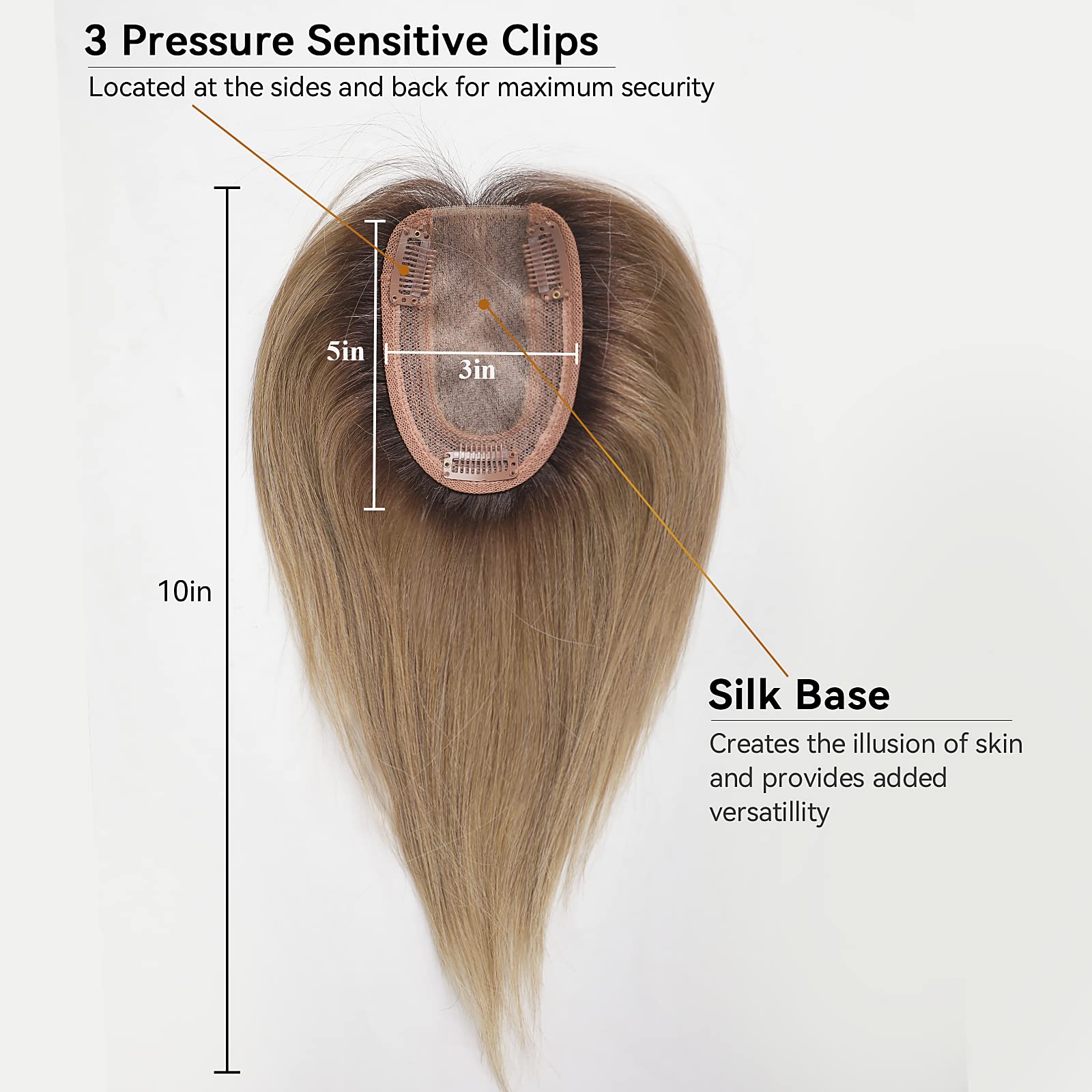 100% Remy Human Hair Toppers f - Seamless Clip In Hair Extensions Human Hair recension och pris