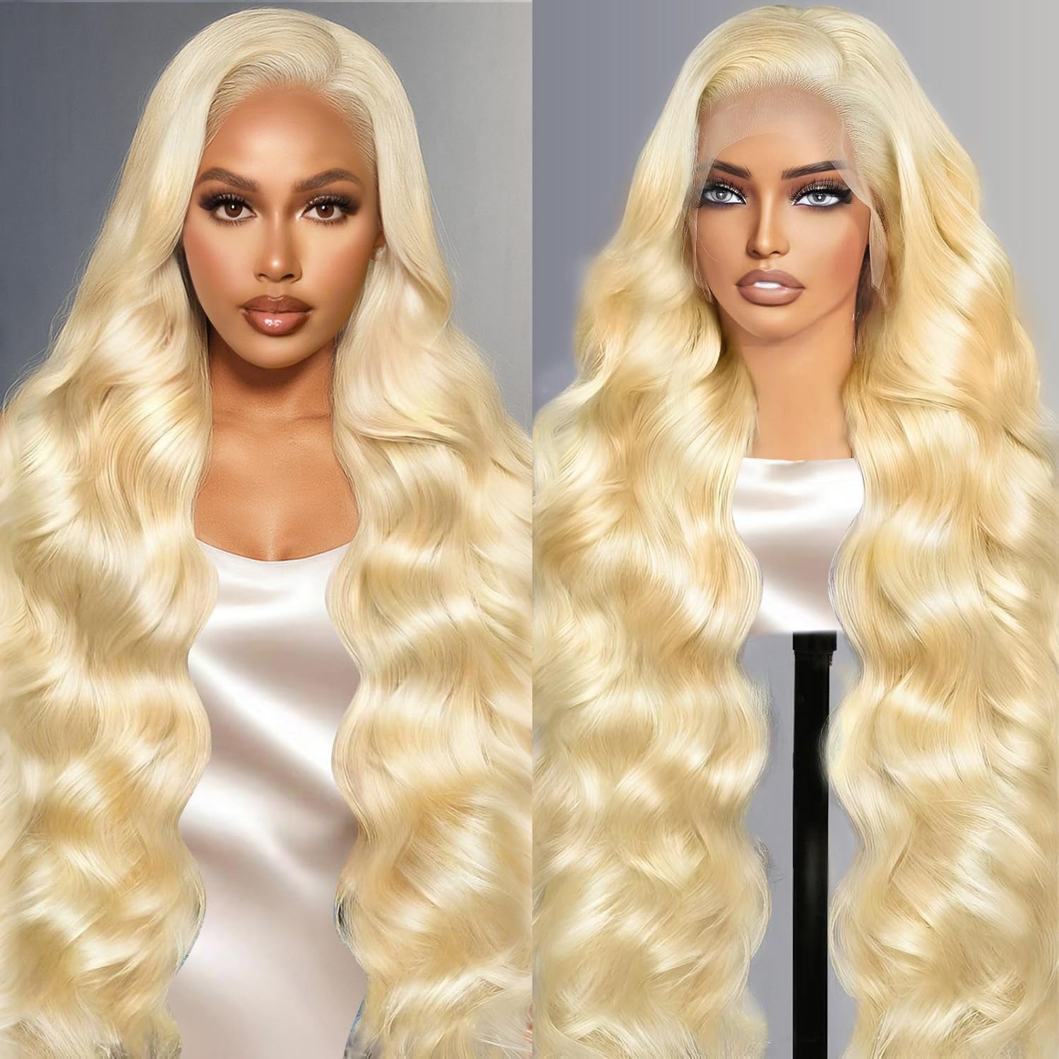 13x4 Lace Front Wig Human Hair - 613 Blonde Body Wave Lace Front Wig recension och pris