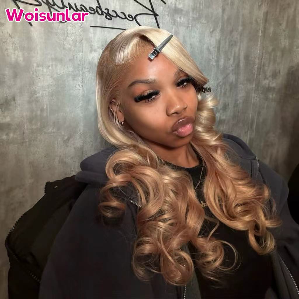 36 inches Ombre 613 and Light  - 613 Blonde Body Wave Lace Front Wig recension och pris