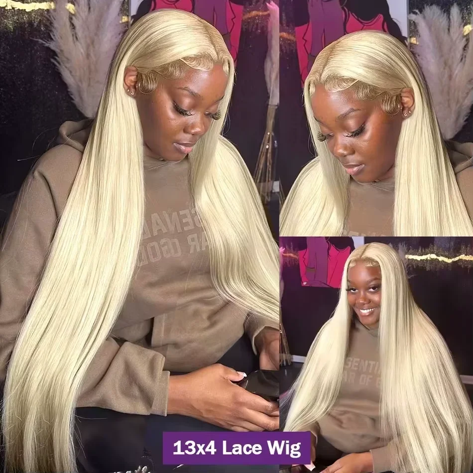 613 Blonde Straight Lace Front - Hd Lace Frontal Wig Human Hair Pre Plucked recension och pris