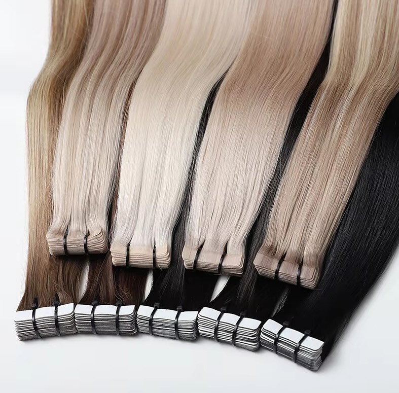 Tape Ins Human Hair Extensions - Invisible Tape In Extensions Real Hair recension och pris