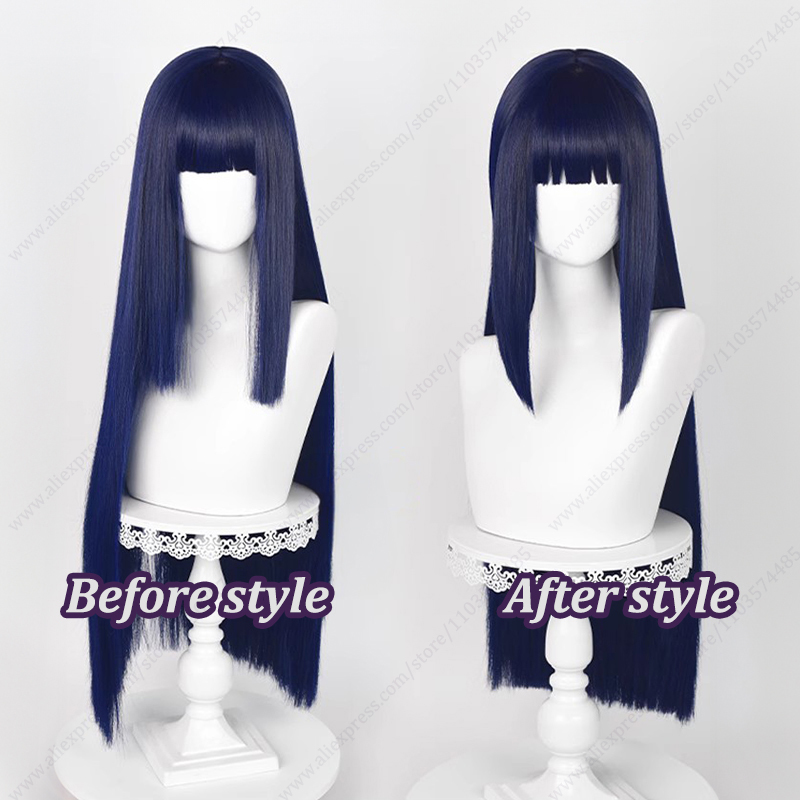 Hinata Hyuga Cosplay Wig Blue  - Synthetic Braided Wigs For Black Women recension och pris