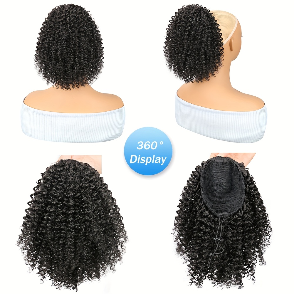Afro Kinky Curly Puff Ponytail - Drawstring Afro Curly Puff Ponytail recension och pris
