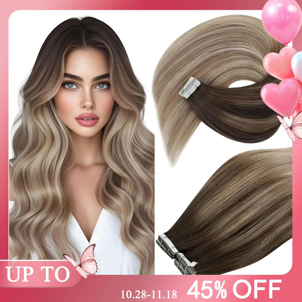 VeSunny Tape in Hair Extension - Invisible Tape In Extensions Real Hair recension och pris
