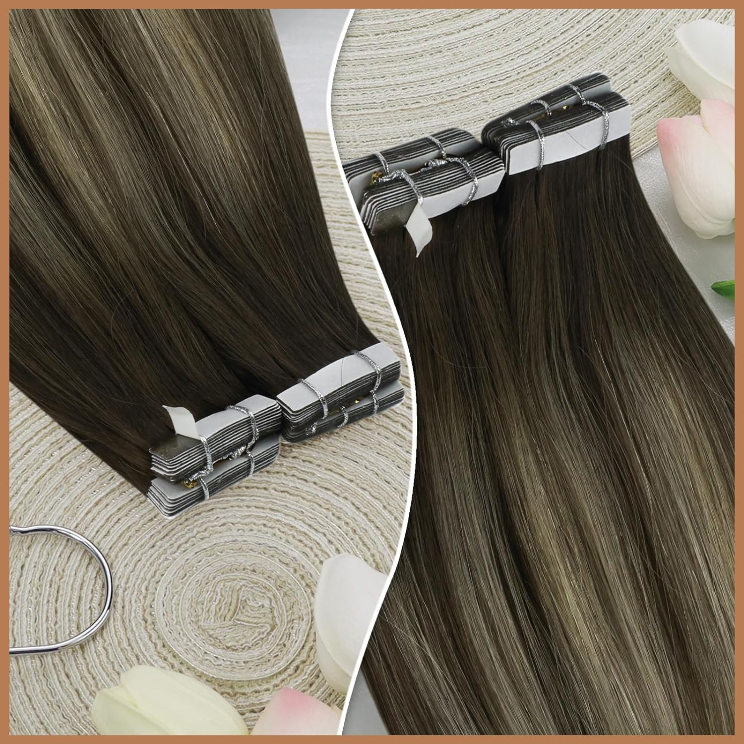 VeSunny Tape in Hair Extension - Invisible Tape In Extensions Real Hair recension och pris
