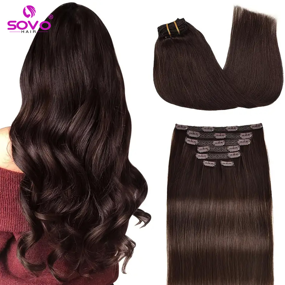 Clip-In Hair Extensions 100% R - Seamless Clip In Hair Extensions Human Hair recension och pris