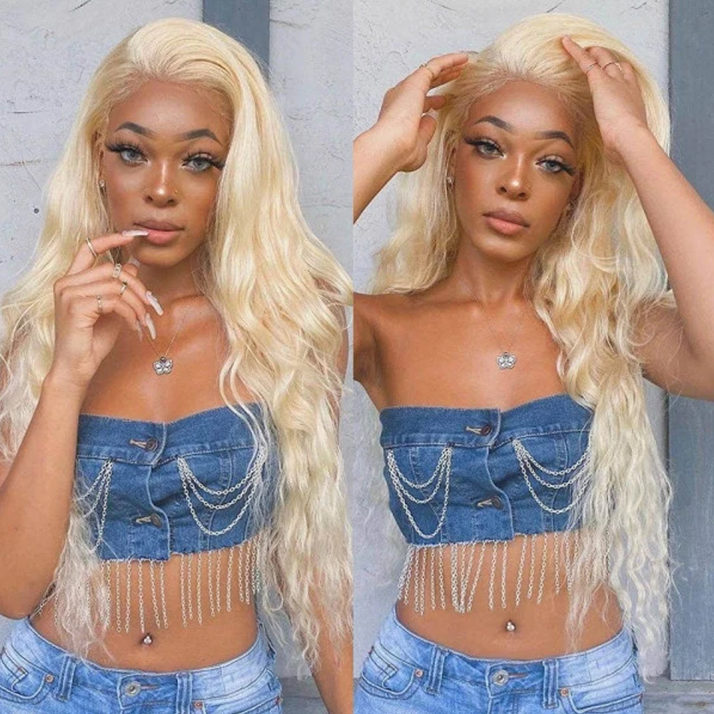 Invisible Drawstring 360 Hd La - 613 Blonde Body Wave Lace Front Wig recension och pris